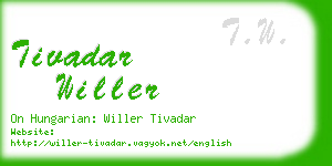 tivadar willer business card